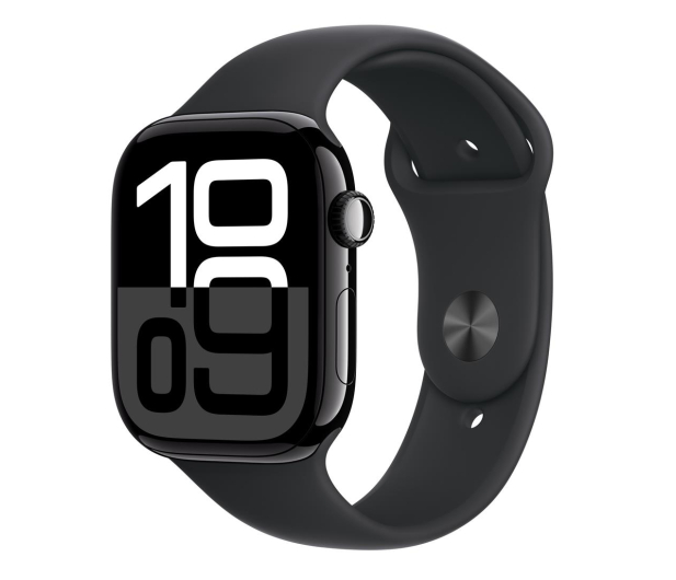 Apple Watch 10 42/Onyks Aluminum/Czarny Pasek Sportowy S/M GPS - 1278083 - zdjęcie
